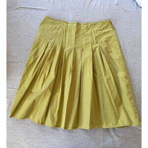 Olive green pleated skirt